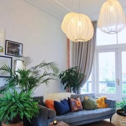 Staunton And Henry Modern Fabric Hanging Lantern Lighting