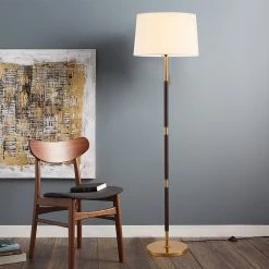 Staunton And Henry Mila Metal Floor Lamp White Shade Lighting