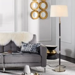 Staunton And Henry Mila Metal Floor Lamp White Shade Lighting