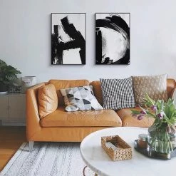 Staunton And Henry Black And White Alphabet Wall Art With Frame