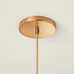 Staunton And Henry Modern Brass And Glass Pendant Light