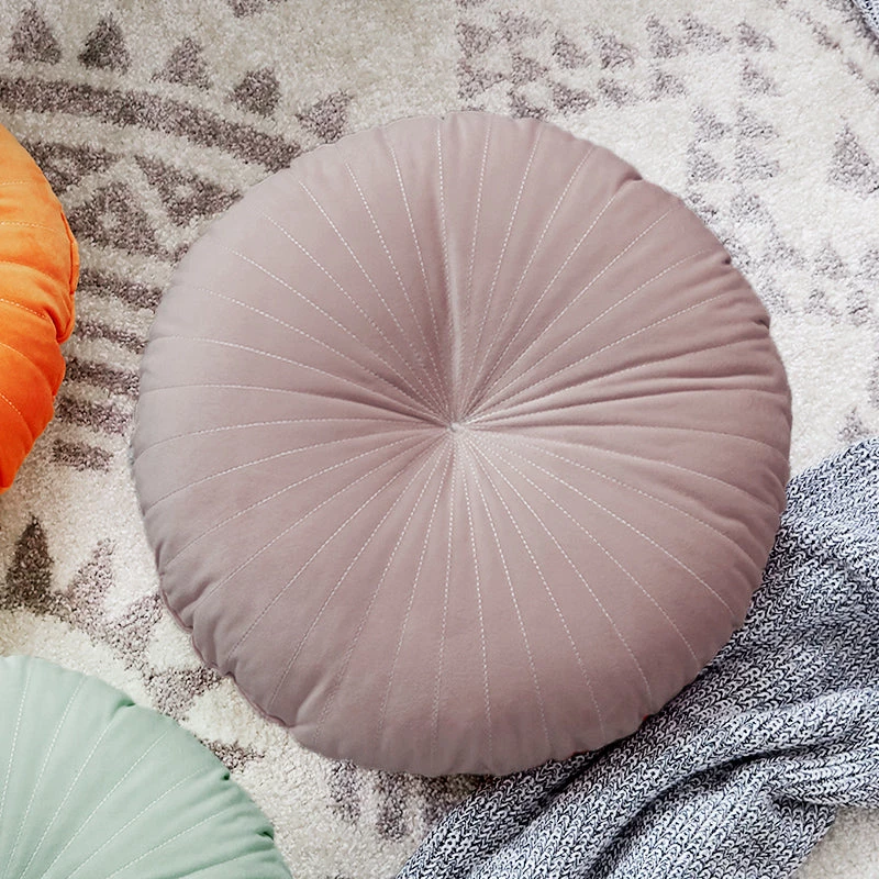 Staunton And Henry Georgian Round Velvet Throw Cushion 9 Staunton And Henry Georgian Round Velvet Throw Cushion