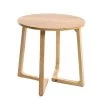 Staunton And Henry Oak Wood Round Side Table Furniture