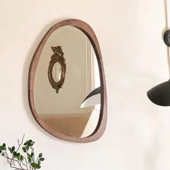 Staunton And Henry Indra Asymmetrical Solid Wood Wall Mirror