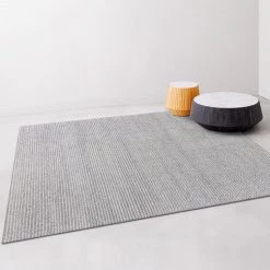 Staunton And Henry Naya Light Grey Chunky Weave Wool Rug Rugs