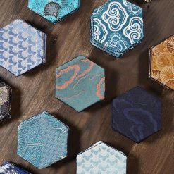 Staunton And Henry Oriental Silk Coasters - Set Of 6 Kitchen