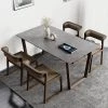 Staunton And Henry Furniture Gray Sintered Stone Top Dining Table