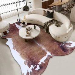 Staunton And Henry Premium Brown And White Faux Cowhide Rug 15 Staunton And Henry Premium Brown And White Faux Cowhide Rug