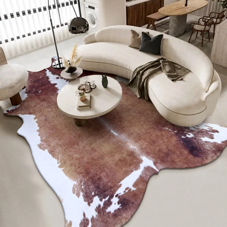 Staunton And Henry Premium Brown And White Faux Cowhide Rug 3 Staunton And Henry Premium Brown And White Faux Cowhide Rug