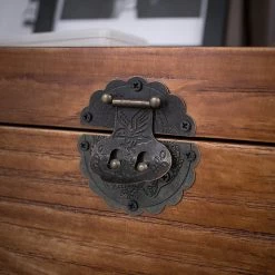 Staunton And Henry Furniture Vintage Style Wood & Steel Console Table Chest