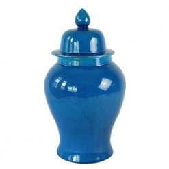 Staunton And Henry Blue Ceramic Chinese Urn