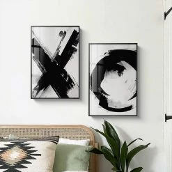 Staunton And Henry Black And White Alphabet Wall Art With Frame