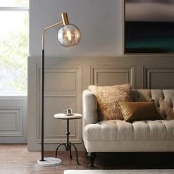 Staunton And Henry Orbit Glass Shade Floor Lamp Lighting