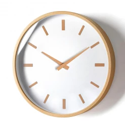 Staunton And Henry Wall Decor Minimalist Wall Clock With Beech Wood Frame