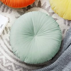 Staunton And Henry Georgian Round Velvet Throw Cushion 14 Staunton And Henry Georgian Round Velvet Throw Cushion