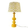 Staunton And Henry Modern Yellow Lamp & Patterned Shade