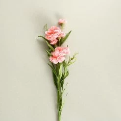 Staunton And Henry Carnation Silk Flowers - Set Of 3 Stems Home Accessories