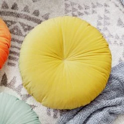 Staunton And Henry Georgian Round Velvet Throw Cushion 16 Staunton And Henry Georgian Round Velvet Throw Cushion