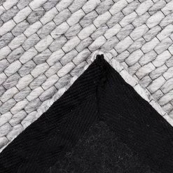 Staunton And Henry Naya Light Grey Chunky Weave Wool Rug Rugs