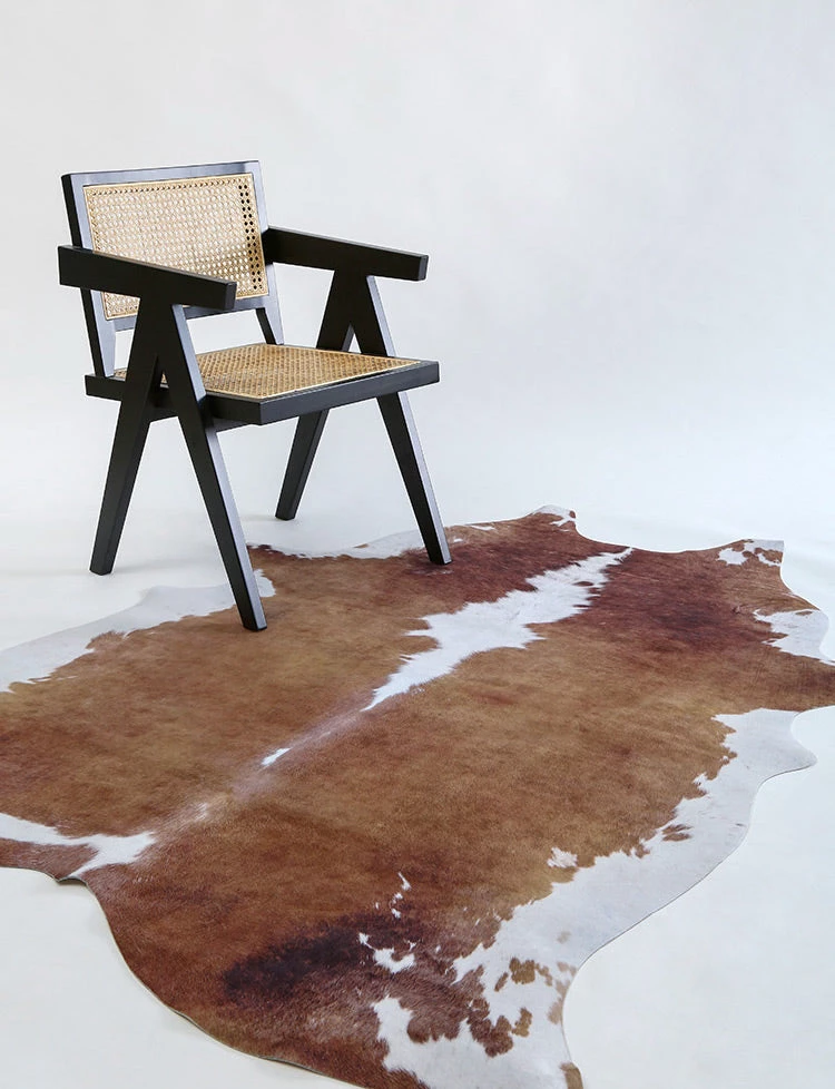 Staunton And Henry Premium Brown And White Faux Cowhide Rug 7 Staunton And Henry Premium Brown And White Faux Cowhide Rug