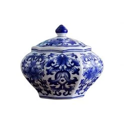 Staunton And Henry Home Accessories Ming Blue And White Chinese Ceramic Container 8 Staunton And Henry Home Accessories Ming Blue And White Chinese Ceramic Container