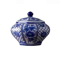Staunton And Henry Home Accessories Ming Blue And White Chinese Ceramic Container 9 Staunton And Henry Home Accessories Ming Blue And White Chinese Ceramic Container