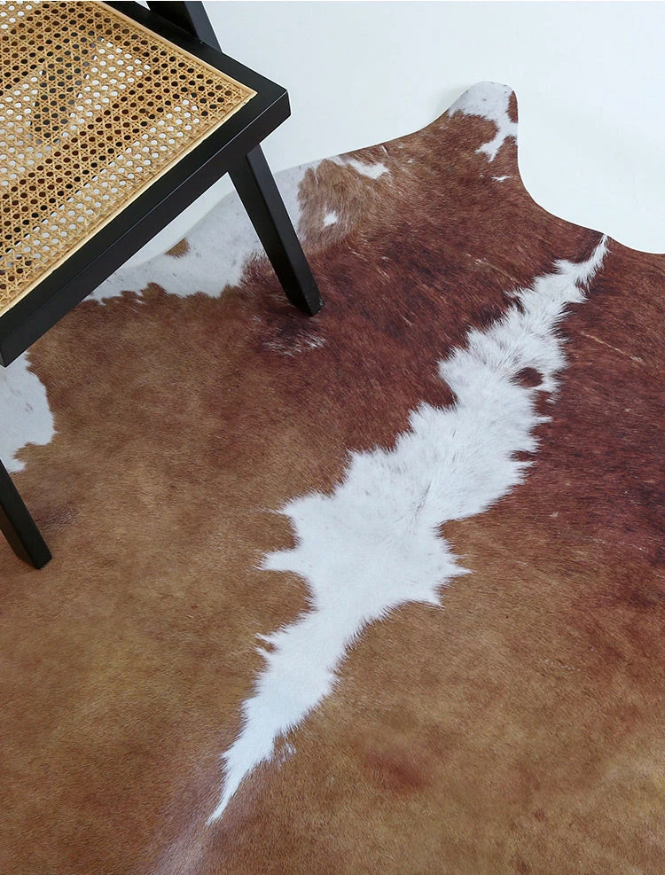 Staunton And Henry Premium Brown And White Faux Cowhide Rug 9 Staunton And Henry Premium Brown And White Faux Cowhide Rug