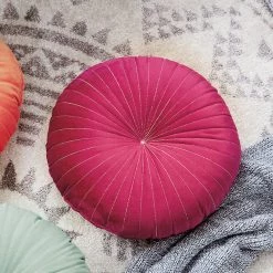 Staunton And Henry Georgian Round Velvet Throw Cushion 19 Staunton And Henry Georgian Round Velvet Throw Cushion