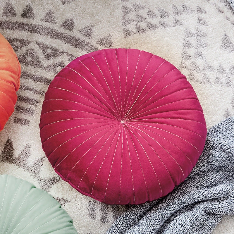 Staunton And Henry Georgian Round Velvet Throw Cushion 10 Staunton And Henry Georgian Round Velvet Throw Cushion