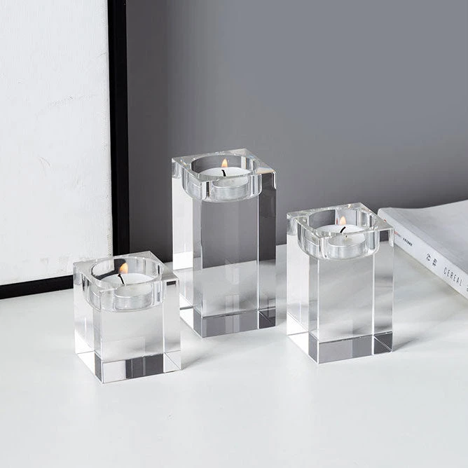 Staunton And Henry Home Accessories Cubik Glass Candle Holders 4 Staunton And Henry Home Accessories Cubik Glass Candle Holders