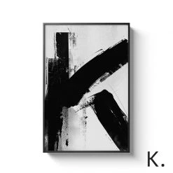 Staunton And Henry Black And White Alphabet Wall Art With Frame