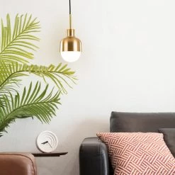 Staunton And Henry Lighting Modern Brass Glow Pendant Light