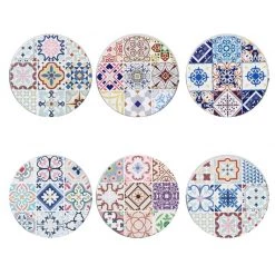 Staunton And Henry Kitchen Mediterranean Tile Place Mats - Set Of 6