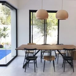 Staunton And Henry Studio Vayehi Wind Wood Veneer Ceiling Light