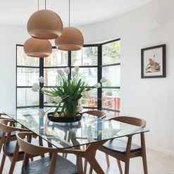 Staunton And Henry Studio Vayehi Wind Wood Veneer Ceiling Light